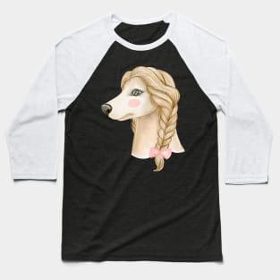 Cute Dog Afghan Hound Hair Baseball T-Shirt